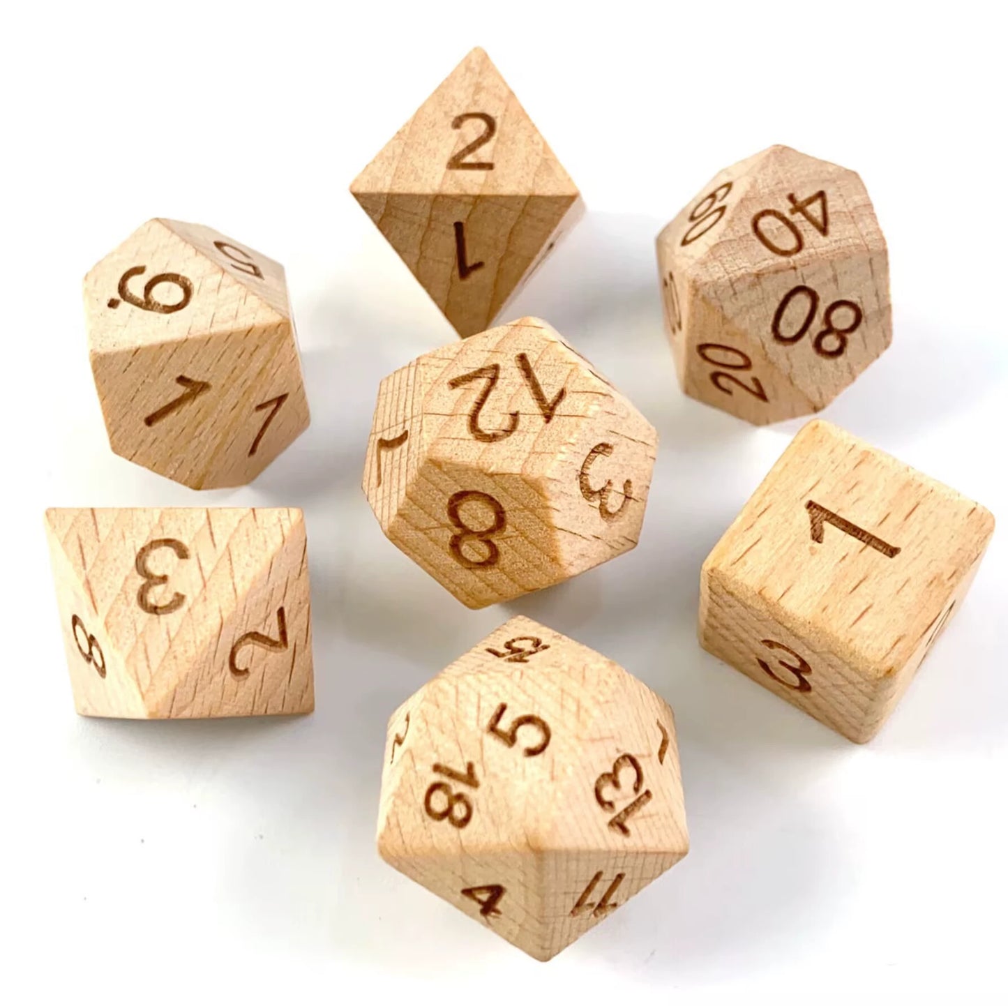 Elven Druid Wooden Dice Set