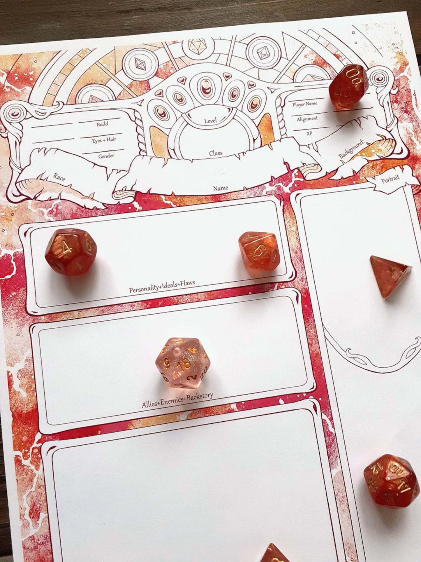 Spellfire Character Sheets - D&D 5e + Give away a Mystery Dice Set