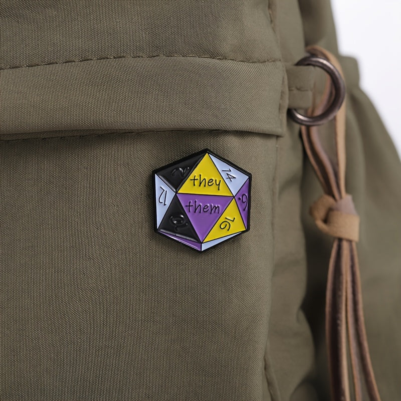 DND Binary Pride Pin