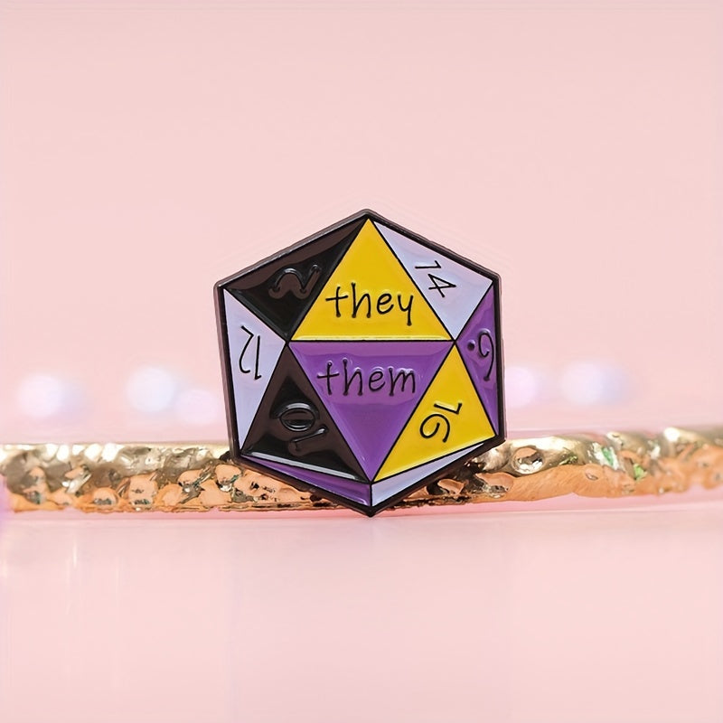 DND Binary Pride Pin