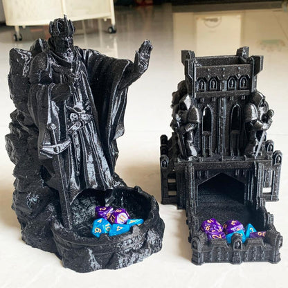 Statue of the Gods Dice Tower + Mystery Dice Set (Random Color)