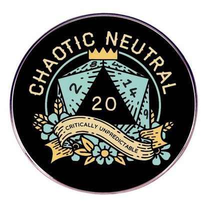 Chaotic Neutral Alignment D20 Pin