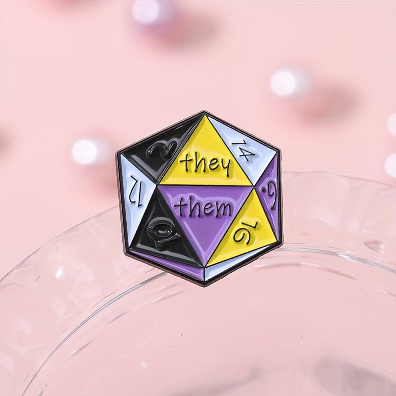 DND Binary Pride Pin