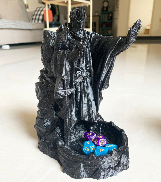 Statue of the Gods Dice Tower + Mystery Dice Set (Random Color)