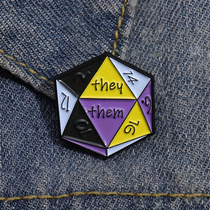 DND Binary Pride Pin