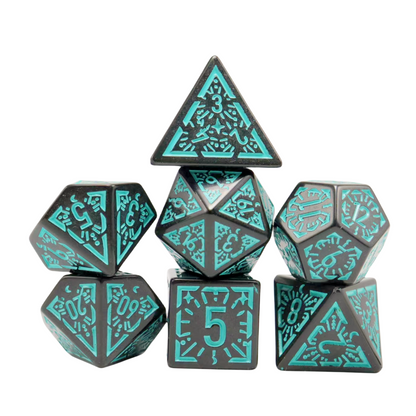 Oracle's Flame Green Polymer Dice Set