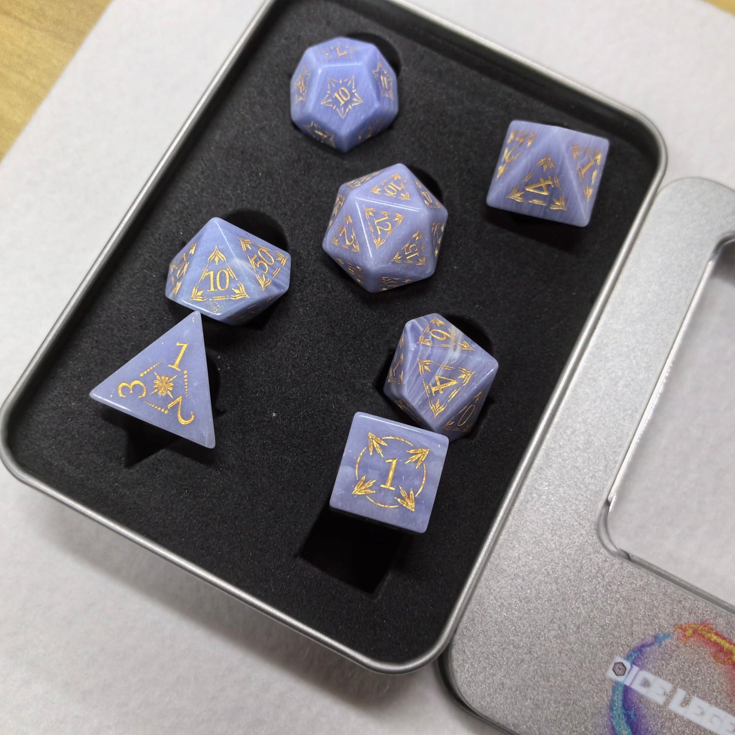 FREE Today: Purple Gemstone DnD Dice(Give away a Mystery Resin Dice)