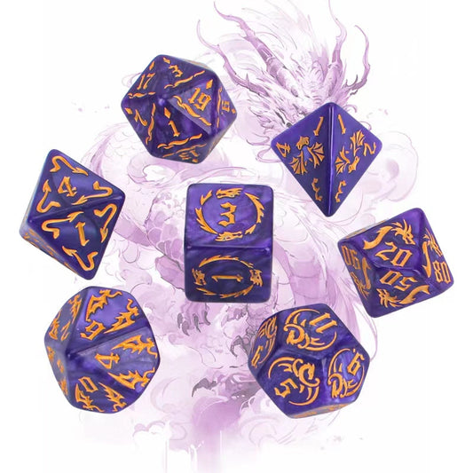 Purple Dragon RPG Dice Set