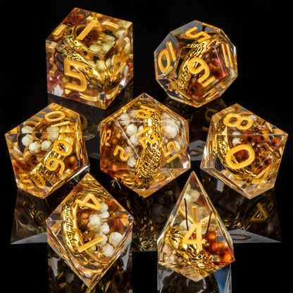 DnD Ring Flowers Handmade Dice