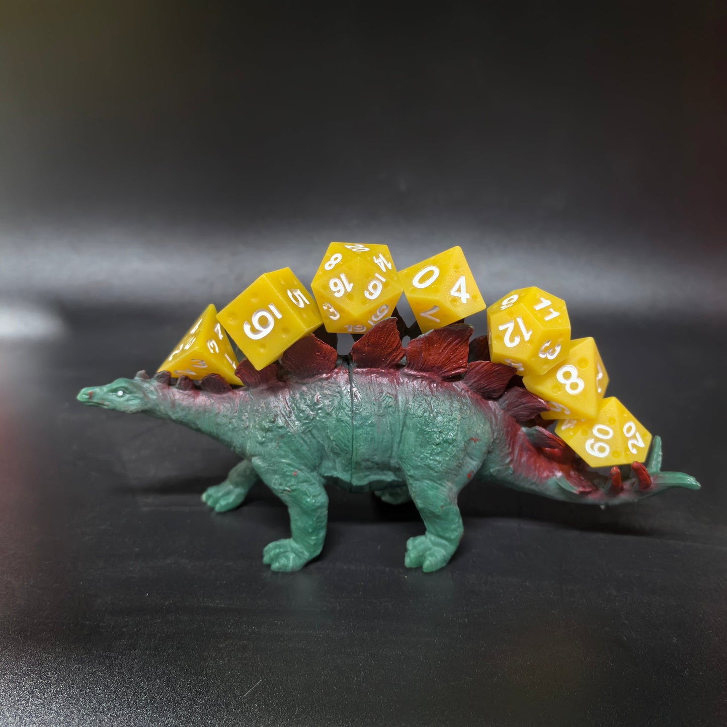 Dienosaur Stegosaur Dice Holder (Give away a random dice set)