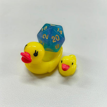 Duck D20 dnd dice guardian + Mystery D20 (Random Color)