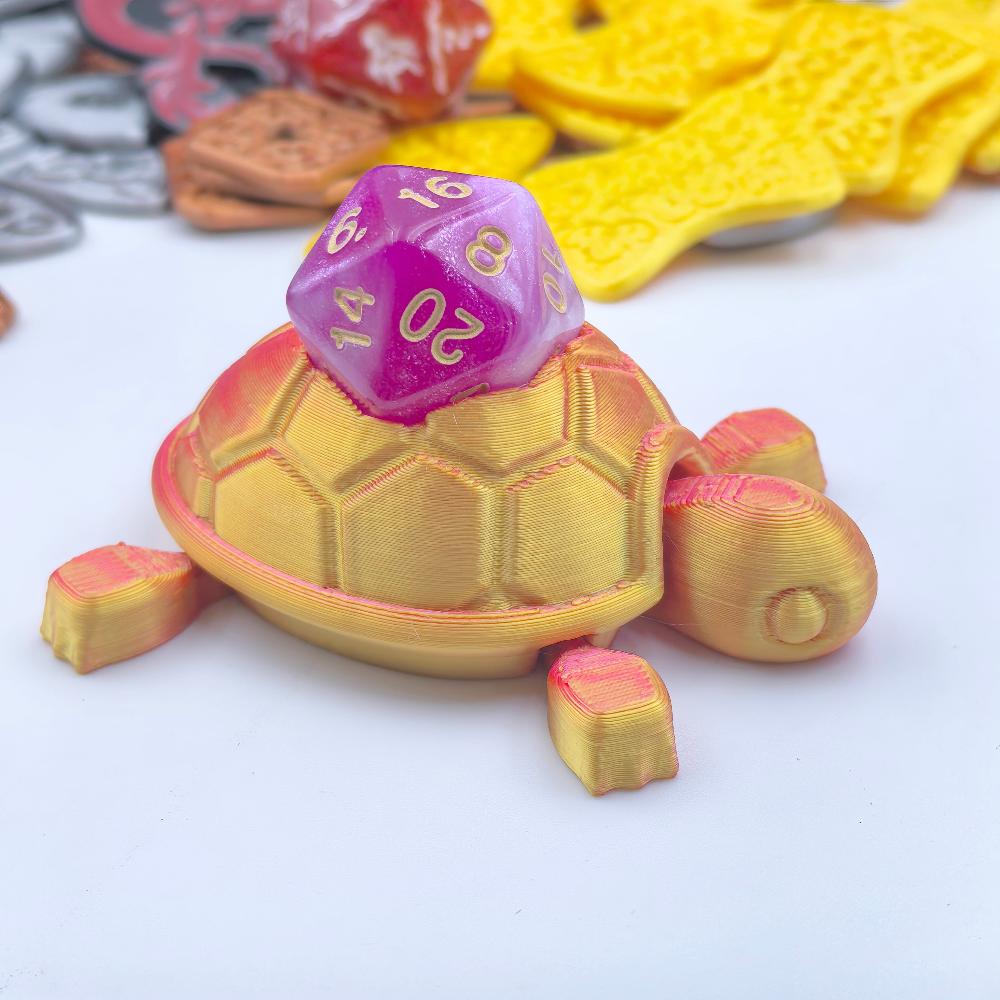 Turtle Dice Guardian + Mystery D20 (Random Color)