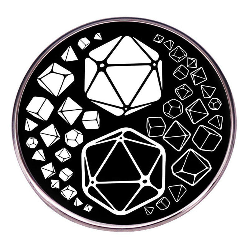 Yin Yang RPG D20 Dice Pin