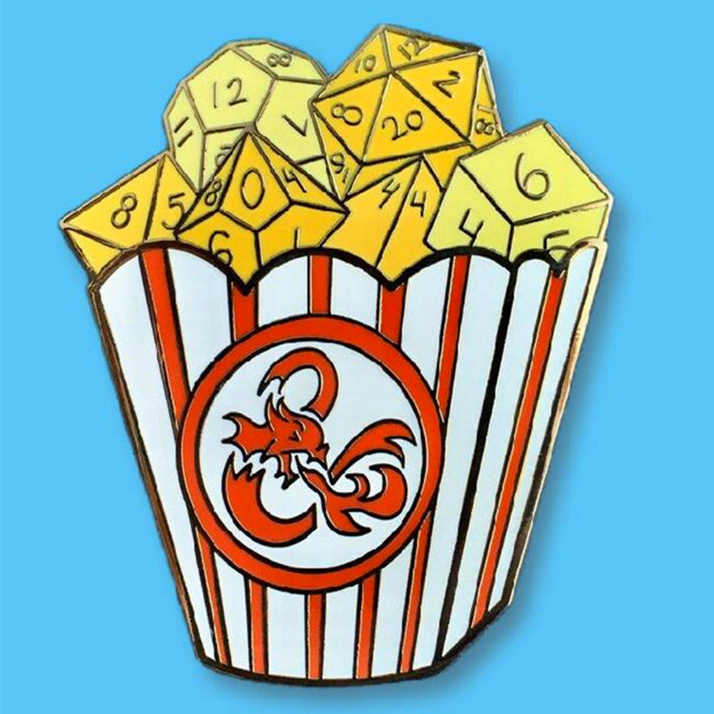 Dungeons and Dragons Popcorn Pin