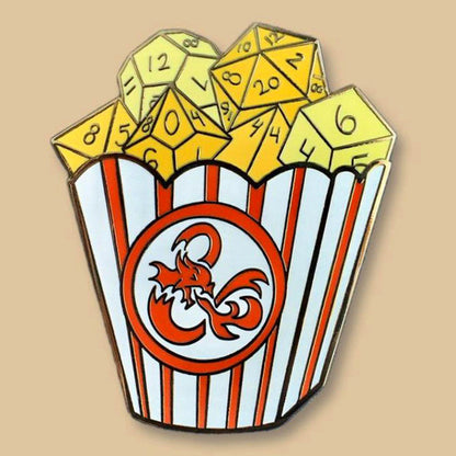 Dungeons and Dragons Popcorn Pin