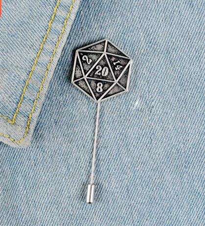 D20 Tie Clip Pin, Dungeons & Dragons Geeky Fathers Day Gift, Dungeon Master Gifts For Men