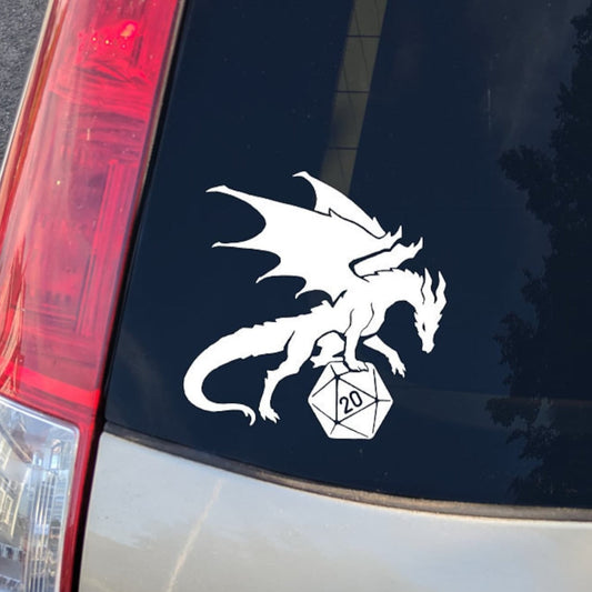 D20 Dragon Sticker