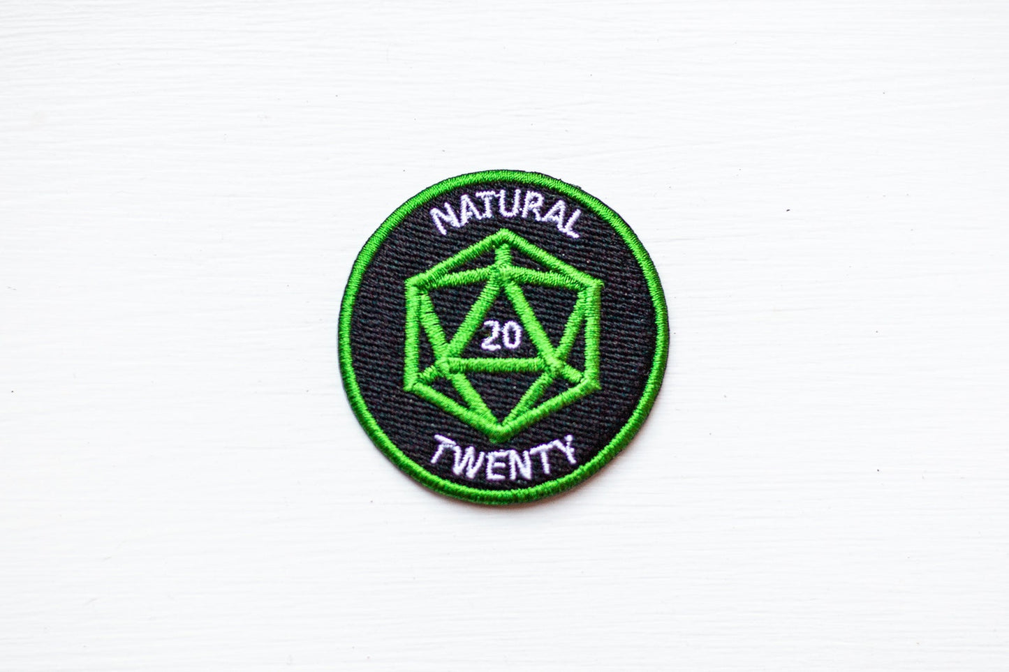 NATURAL TWENTY - Dungeons & Dragons Inspired Scout/Achievement Iron On Patch