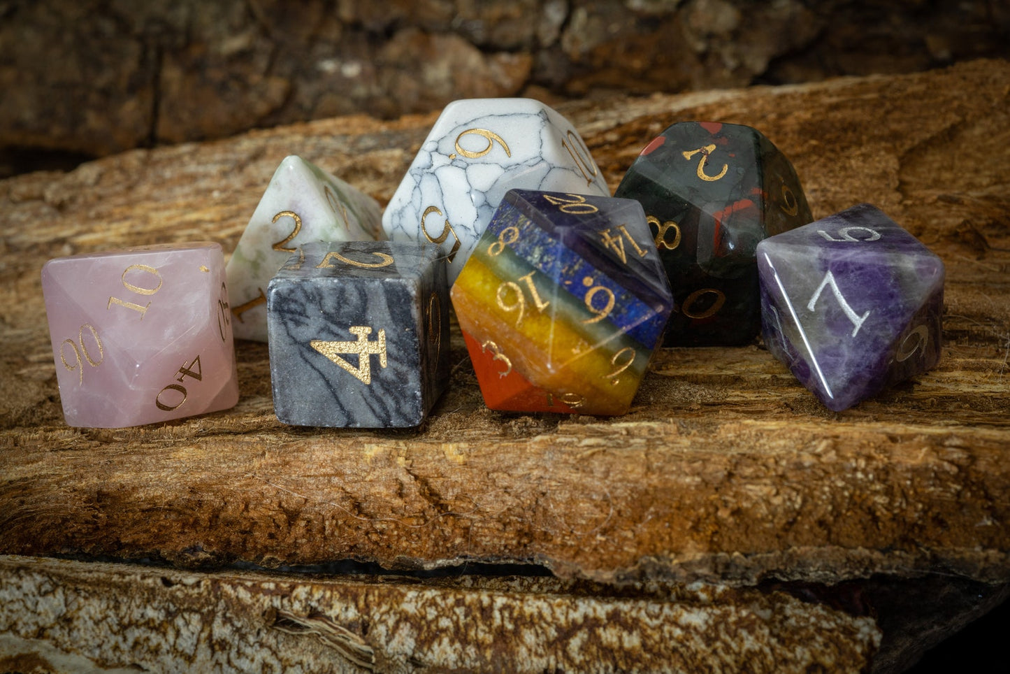 Assorted Stone Dice Set