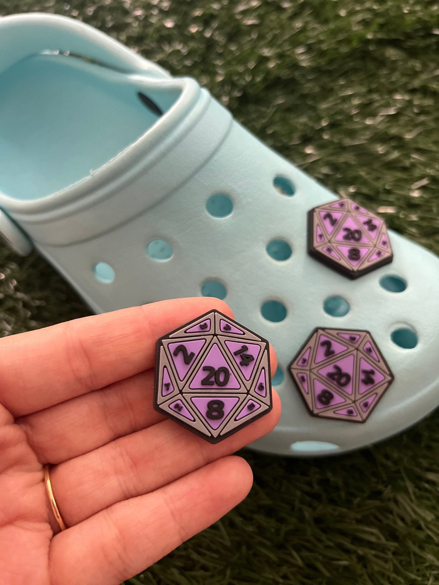 D20 Foam Shoe Charm