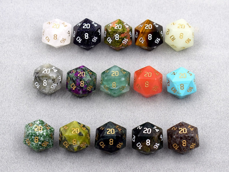 Mystery Gemstone Dice (Give away a random dice)