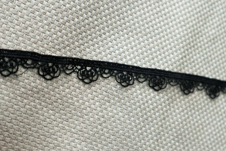 1yard  Red  black crown  frill venice  lace trim diy sewing  hair accessory wedding doll dress  1.5cm