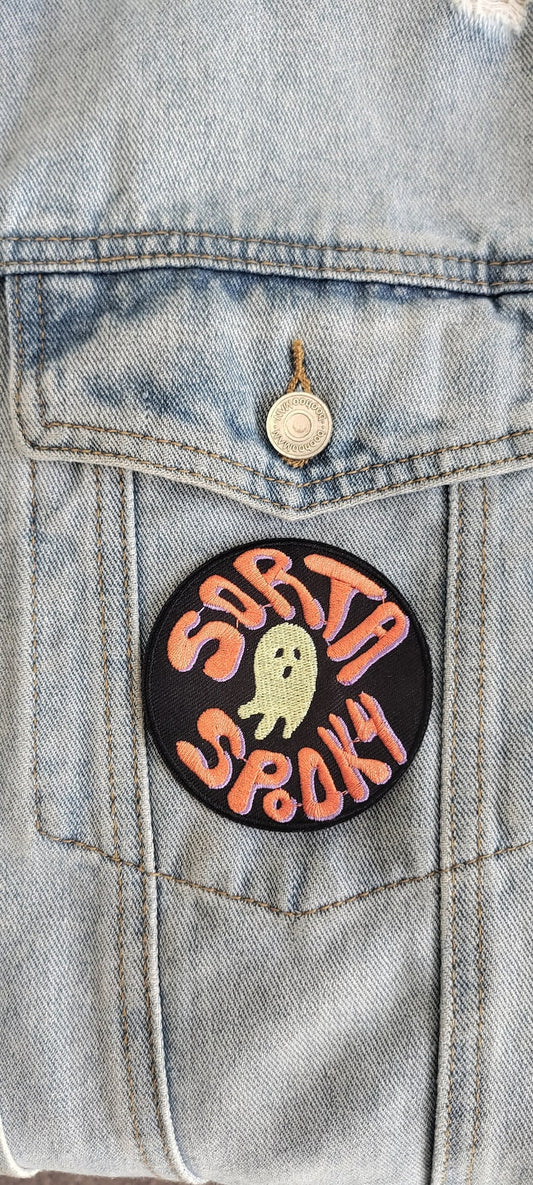 Cool Ghoul // Ghost DIY Embroidered Patch Iron Sew On Gothic Halloween Meme Funny Gift Patches For Jackets Craft Badge Goth Spooky Season x