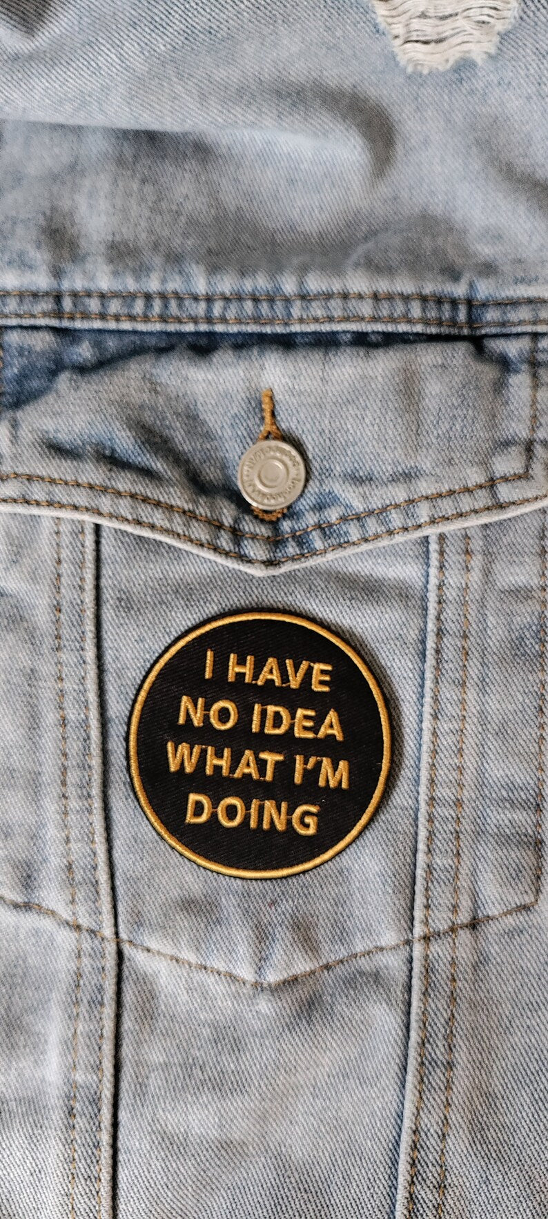 Adulting // DIY Embroidered Patch Applique Mental Illness Relatable Craft Cute Gift For Her Him Iron Sew On Patches For Jackets Meme Funny x
