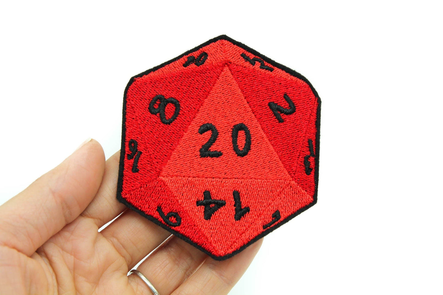 D20 Dice 20 Sided Die Embroidered Patch