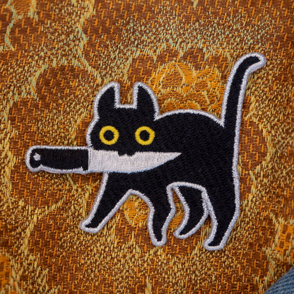 Knifecat embroidered patch