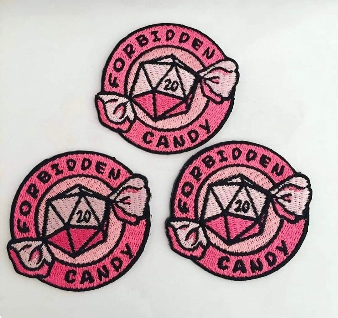 Forbidden Candy Embroidery Patch, Dungeons and Dragons Gifts