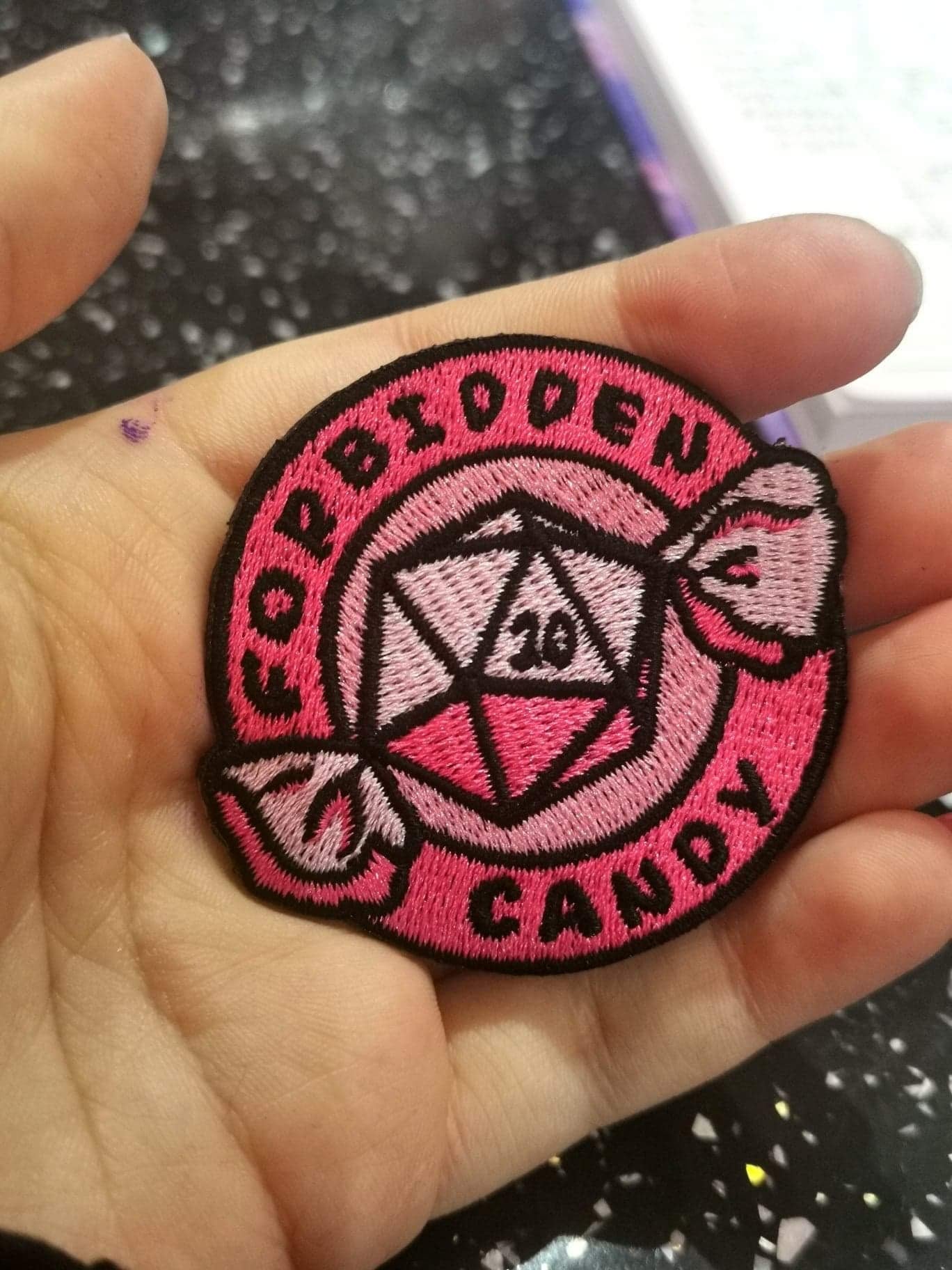 Forbidden Candy Embroidery Patch, Dungeons and Dragons Gifts