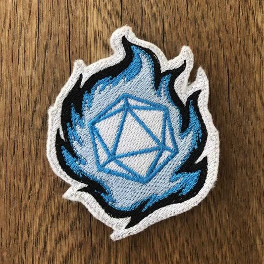 Dice D20 fire and ice (2 variations) dungeons and dragons RPG patch