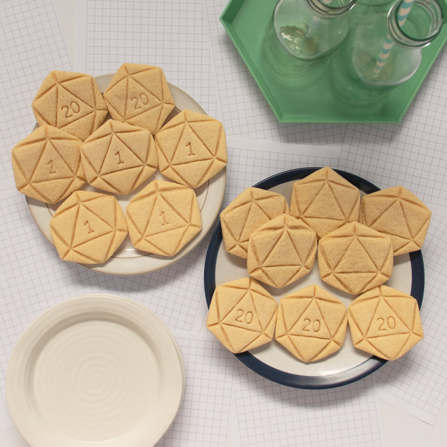 D20 cookie cutter - platonic geometric shape for lucky gamers