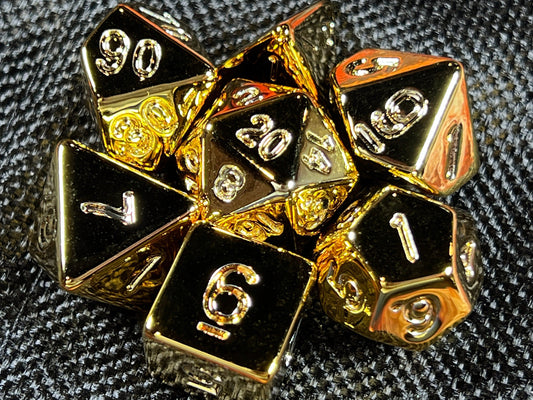 Gold Chrome DnD Dice Set