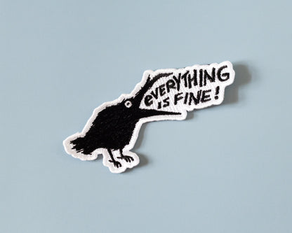 Cool Crow Iron-on Patch