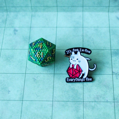 Mystery DND Dice & Pin