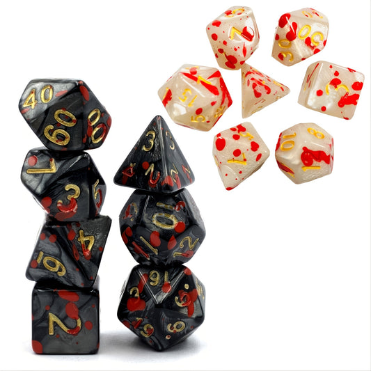 Pearl Blood Stain DND Dice Set