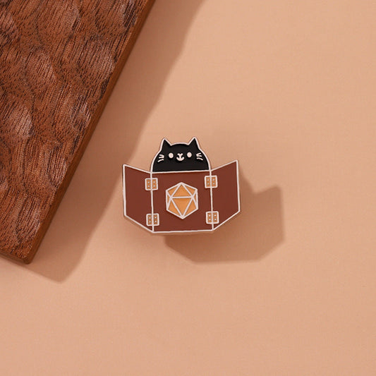Dragon and Dungeon dungeon cat star man brooch pin