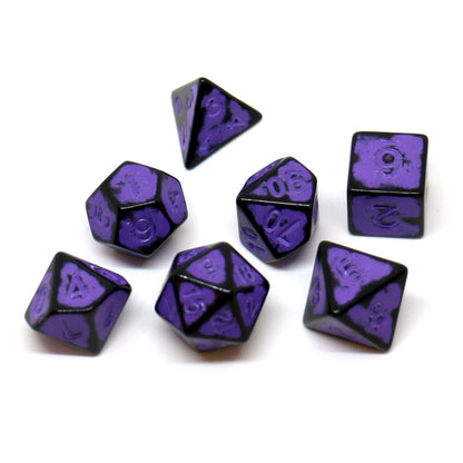 Purple Old Style Dice Set