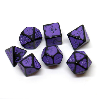 Purple Old Style Dice Set