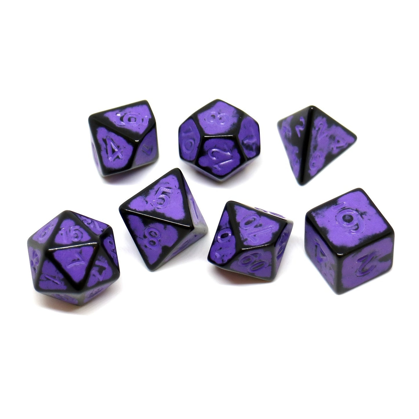 Purple Old Style Dice Set