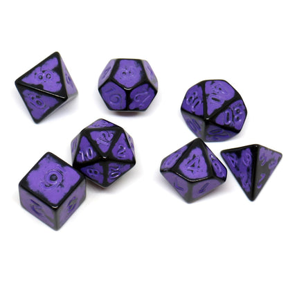 Purple Old Style Dice Set