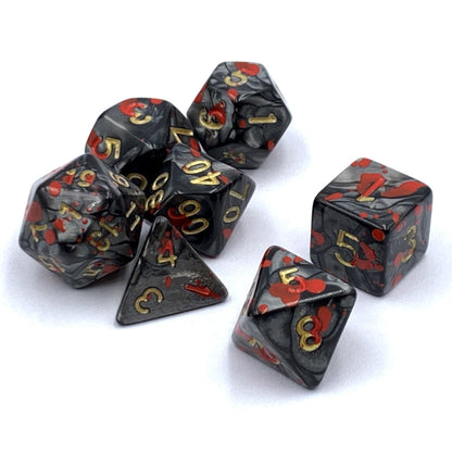 Pearl Blood Stain DND Dice Set