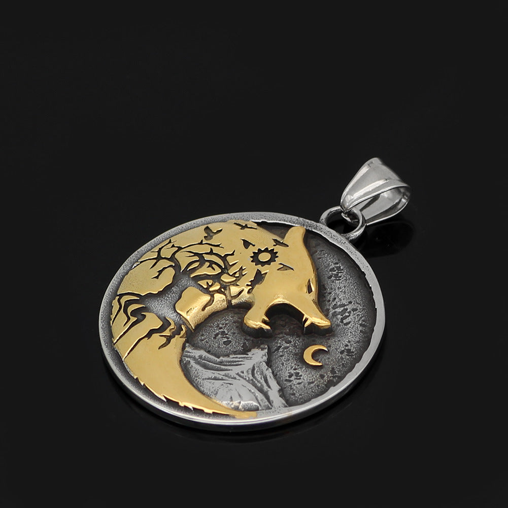 Nordic Strength Wolf Necklace