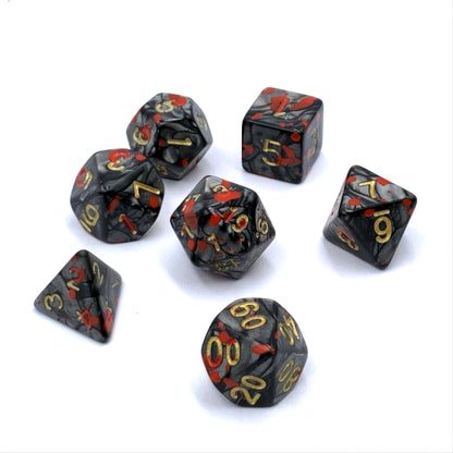 Pearl Blood Stain DND Dice Set