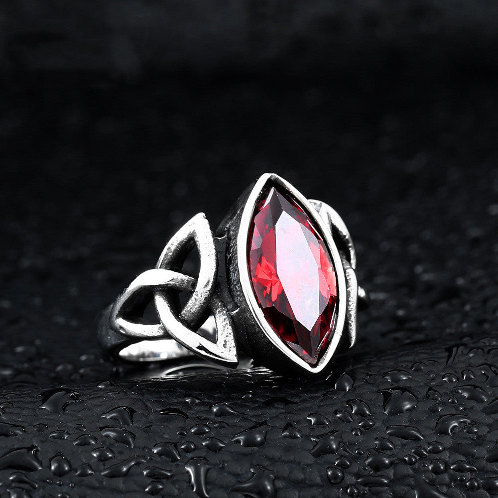 Mystic Triquetra Crystal Ring