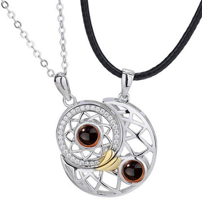 Celestial Unity Sun and Moon Clavicle Necklace
