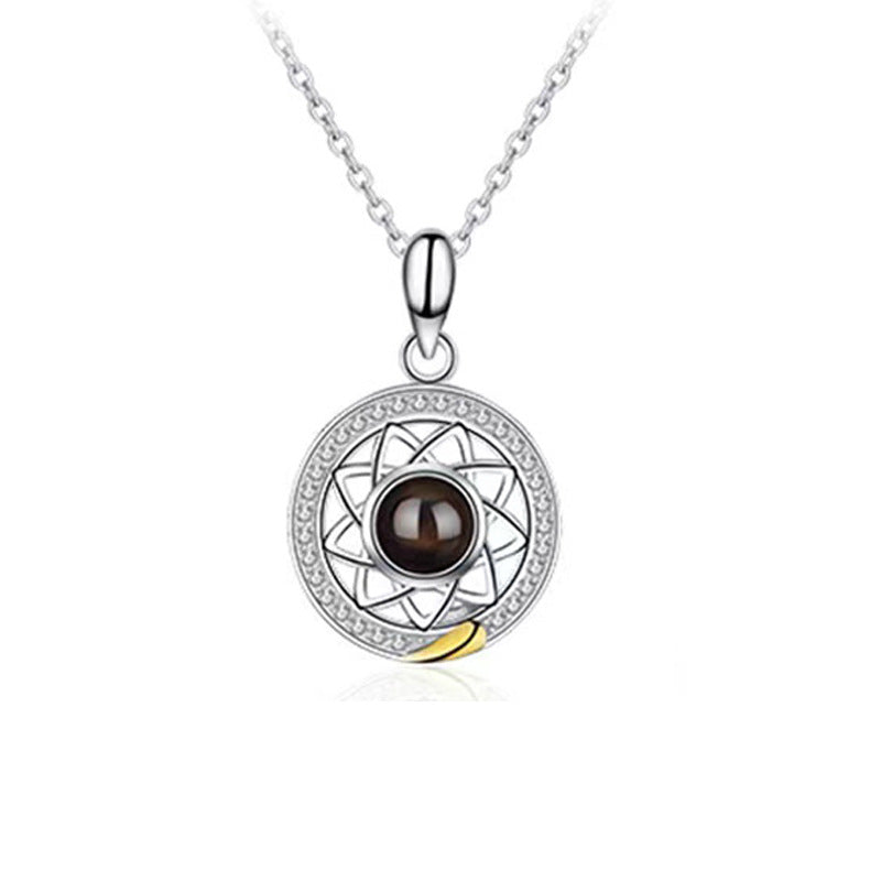 Celestial Unity Sun and Moon Clavicle Necklace