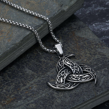 Odin Horn And Dragon Pendant Amulet Necklace